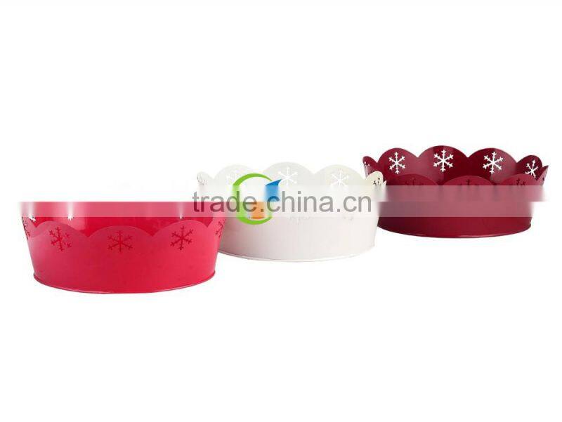 Colorul galvanize Metal decorative storage candy and fruit basket