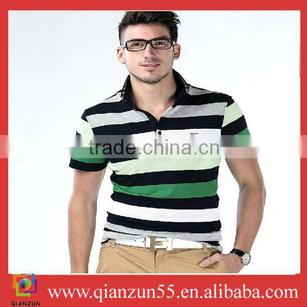 2013 fashion polo t-shirts mens vertical striped men t-shirt men blank t-shirt
