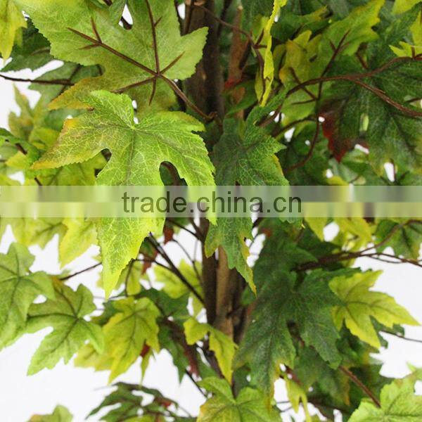 deocrative artificial green maple trees wood trunk for sale