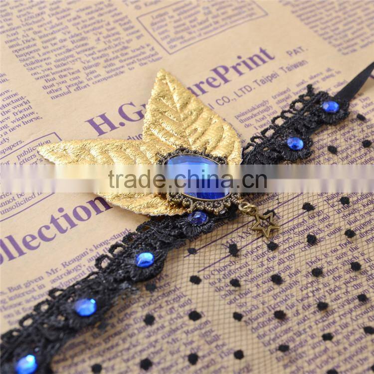 MYLOVE gold leaf lace mask handmade women accessory fashion mask ML5063