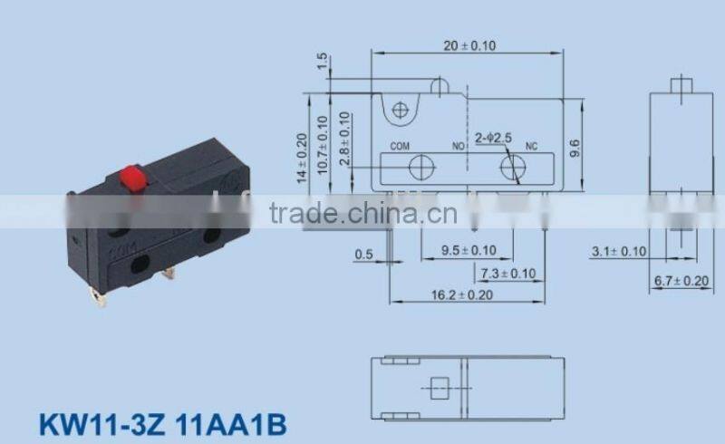 5A 125V 250V NO NC micro switch