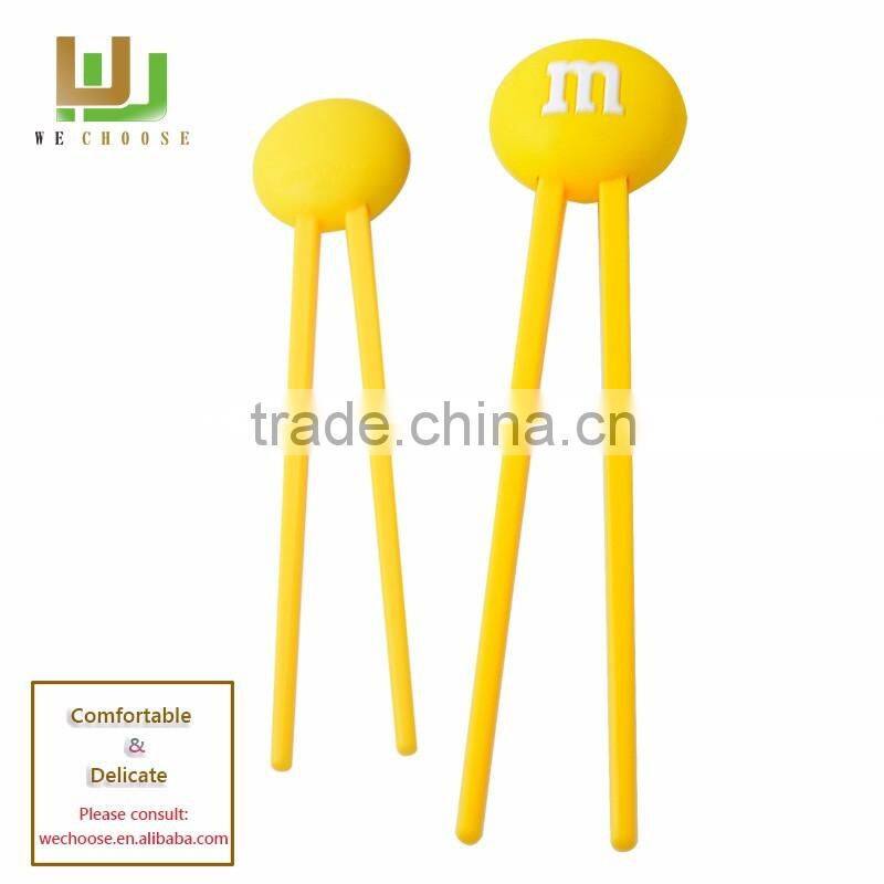 Promotional Eco-Friendly bulk silicone chopsticks custom printed chopstick sleeve wholesale baby chopstick helper