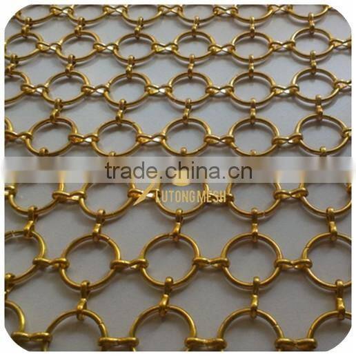 Decorative metal ring mesh for saloon room divider curtain