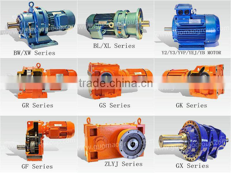 China made high capacity Guo mao GMC series rpm motor speed reducer gearbox