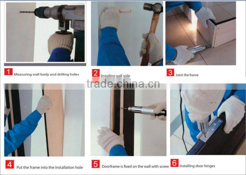 Elegant white PVC materials interior flush doors