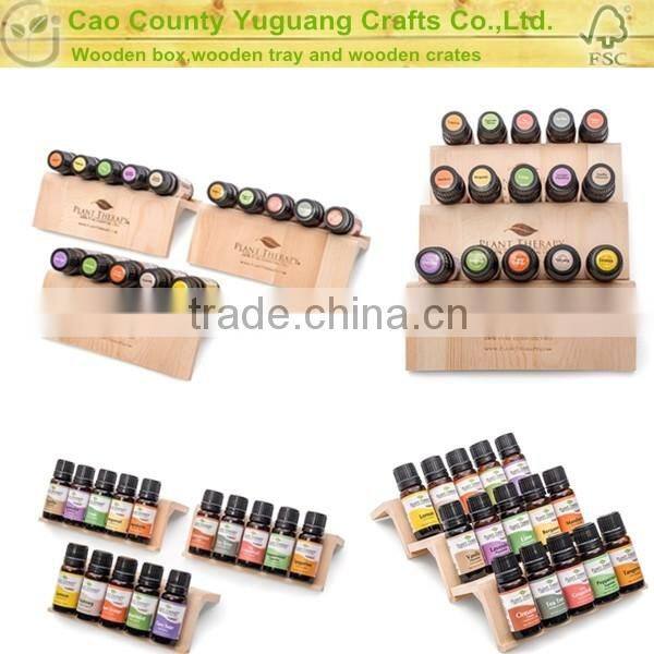 Essential Oil Wooden Storage Display - Set of 3 holds 15 essential oils display