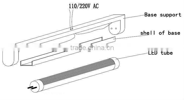 T8 144pcs smd substitute 9w 60cm led tube