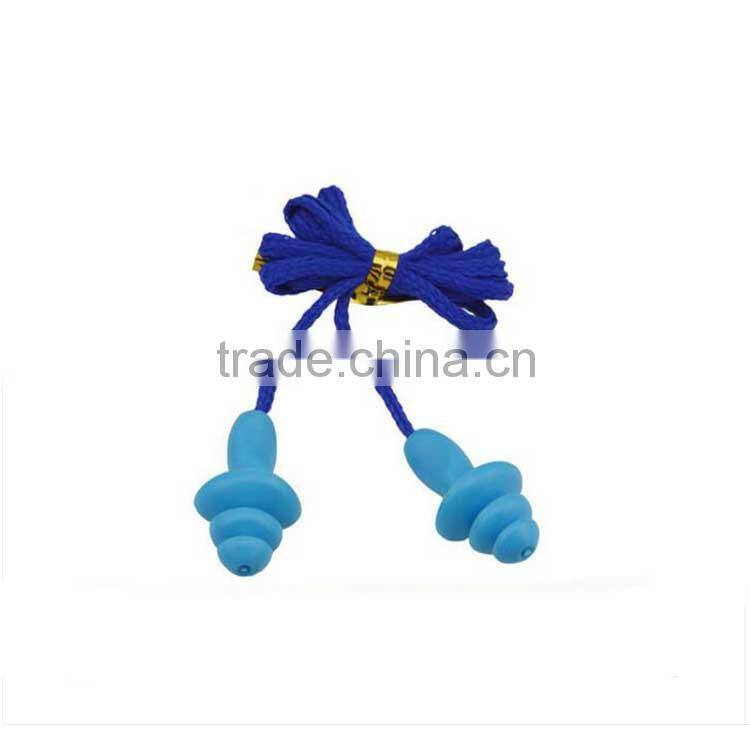 eco-friendly anti uv silicone earplugs with string