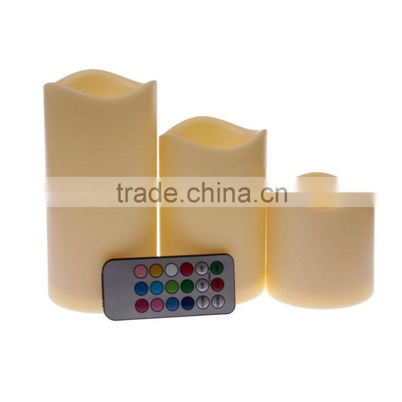 Christams battery multicolor remote control led luminara candle light for home decoration