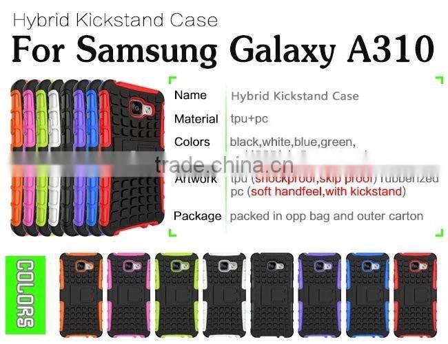 For GALAXY A3 2016 A310F A3100 A310 Armor CASE Heavy Duty Hybrid Rugged TPU Impact Kickstand Hard Cover ShockProof Case