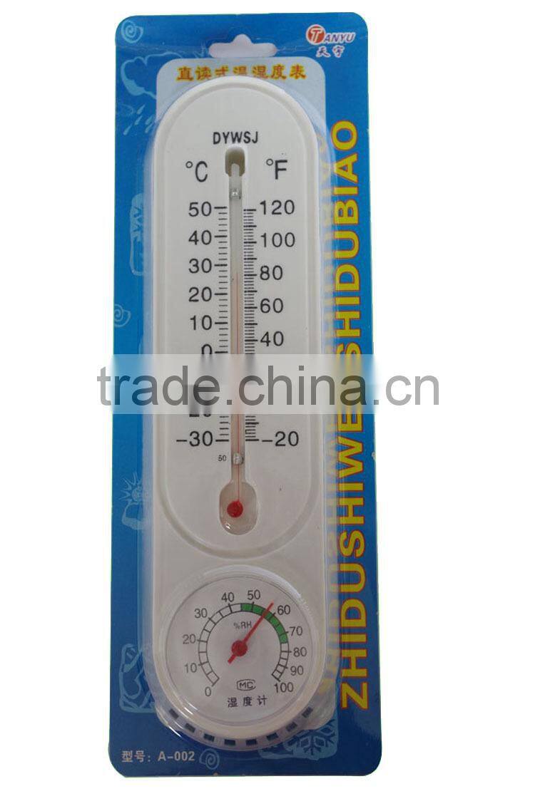 Direct-reading Wall Hygrothermographs Temperature & Humidity Indicator Plastic Dry-wet Thermometer