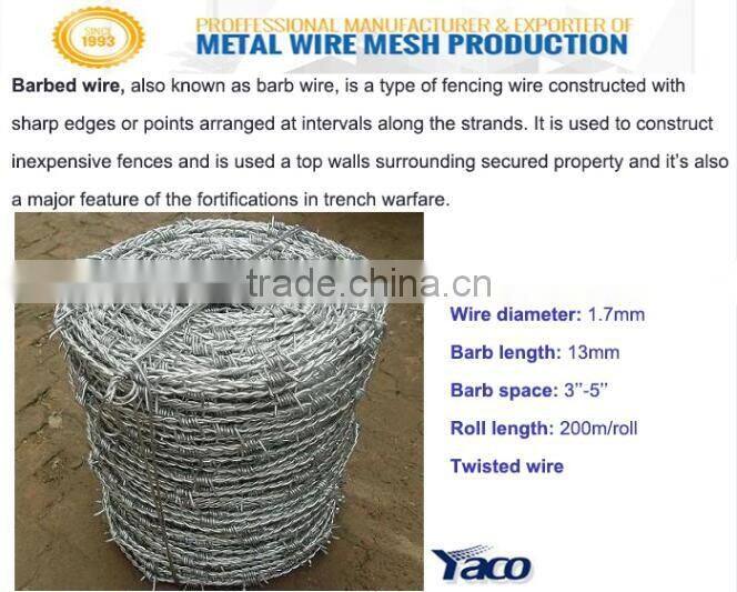 Beer fence top use High Tensile barbed wire 500m roll of 1.57mm