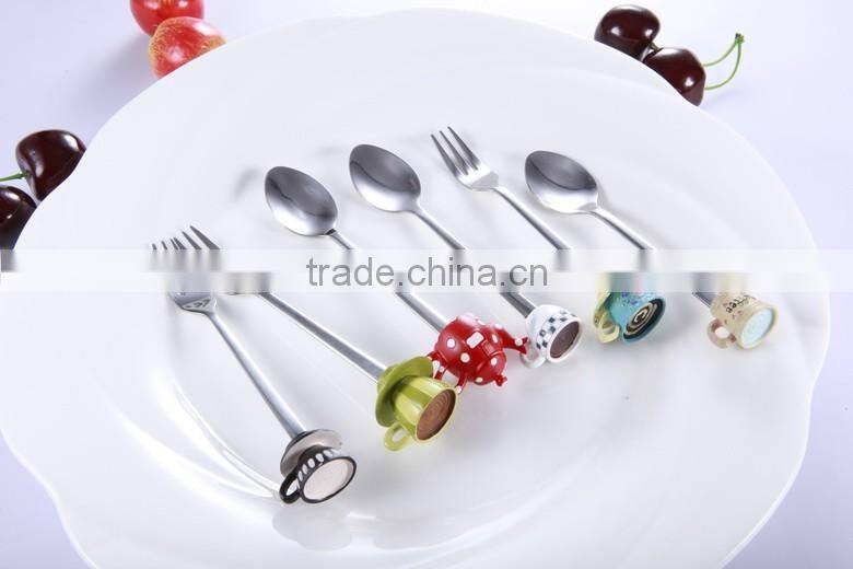 Decorative handle household stainless spoon coffee spoon