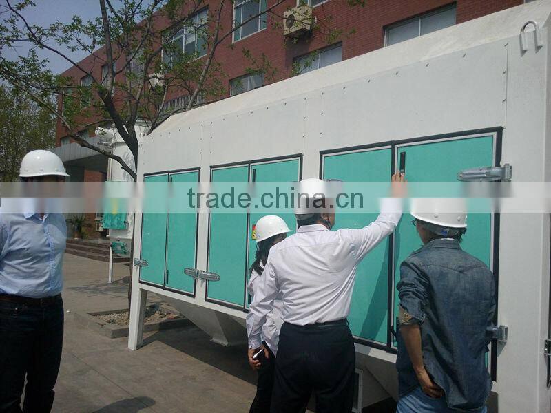 Cleaning machine for grain wheat silo