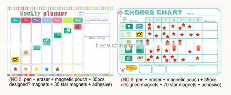 Magnetic Dry Erase Wall Sticker Printed Whiteboard Weekly Calendar 60 x 40 cm