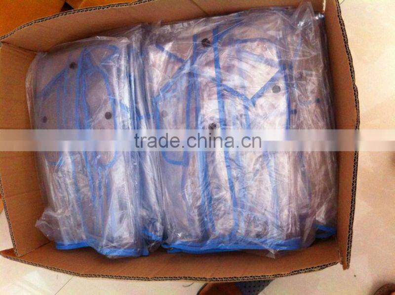 100% EVA Eco friendly transparent fashion women rain poncho