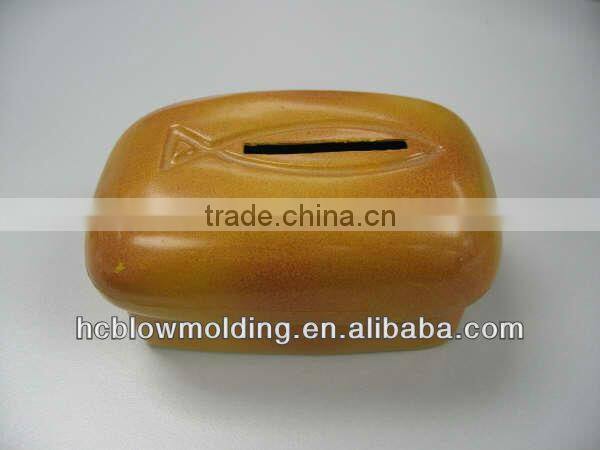 OEM plastic money box white piggy bank plastic HDPE coin bank ,money bank