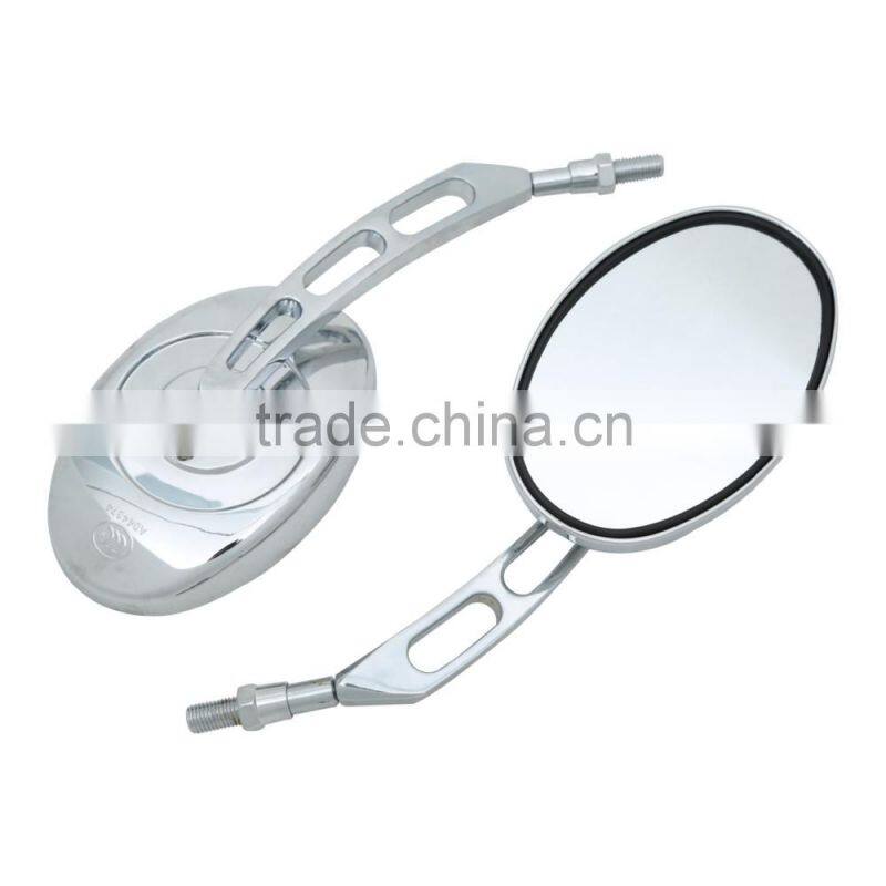 Motorcycle Chrome Side Rear View Mirrors For Honda Suzuki Kawasaki Chopper New