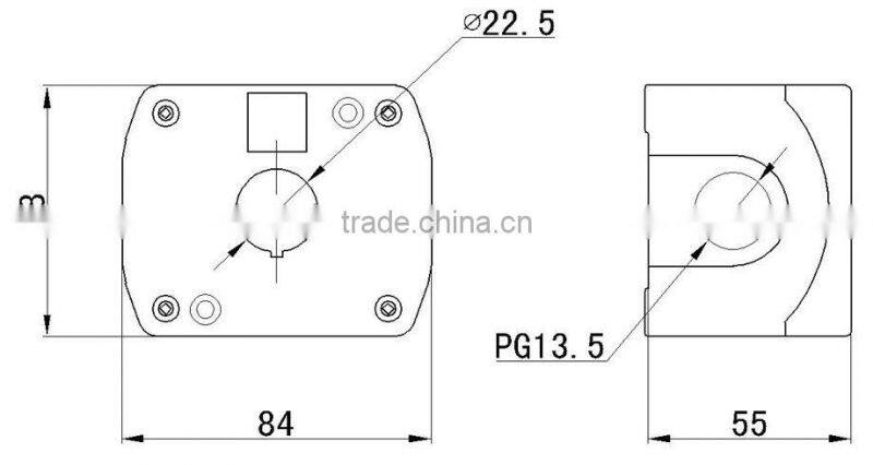 LAY5-JBPN1 IP54 one holes 22mm push button control box parts accessories enclosure plastic box enclosure electronic