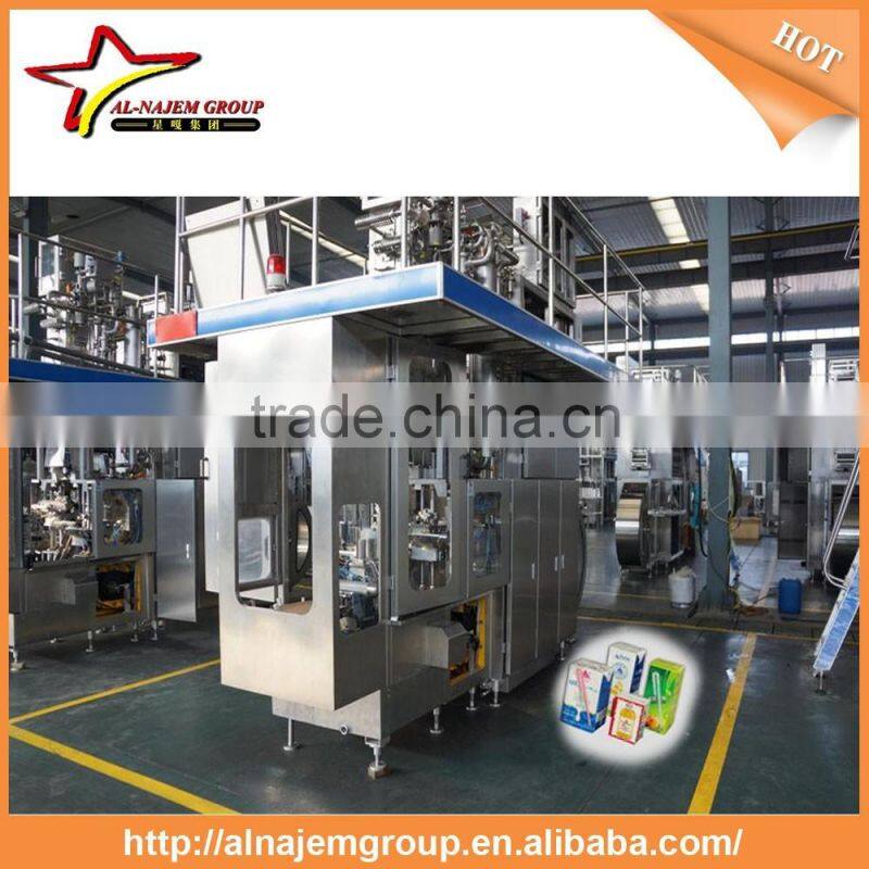 Automatic juice aspetic carton filling line for filling capping and labeling machine/aseptic filling machine for fruit/milk