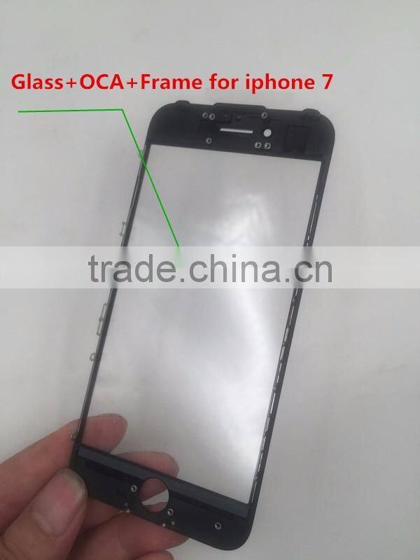 LCD repair parts Cold press frame for iphone 7 with front glass OCA optical adhesive tape film