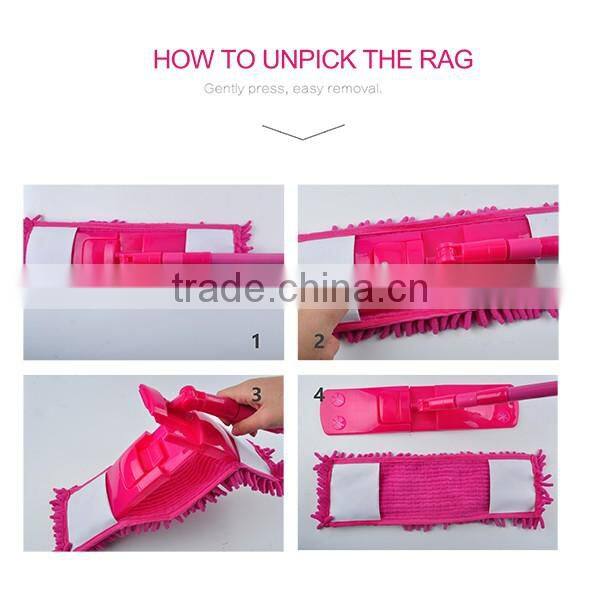 Specialized production specialized-usage chenille dust mop with stainless steel handle