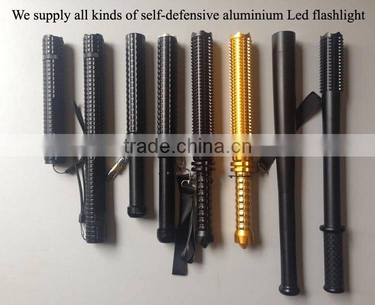 Aluminium led flashlight self-defensive led torch flashlight zoom tactical flashlight torch