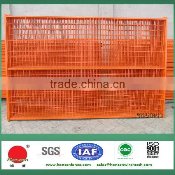 2015 hot sale orange tubular temporary fence panels for canada