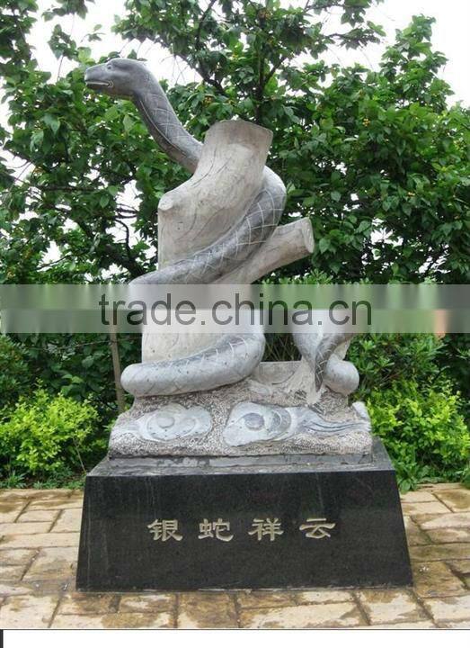 Outdoor Snake Stone Carved