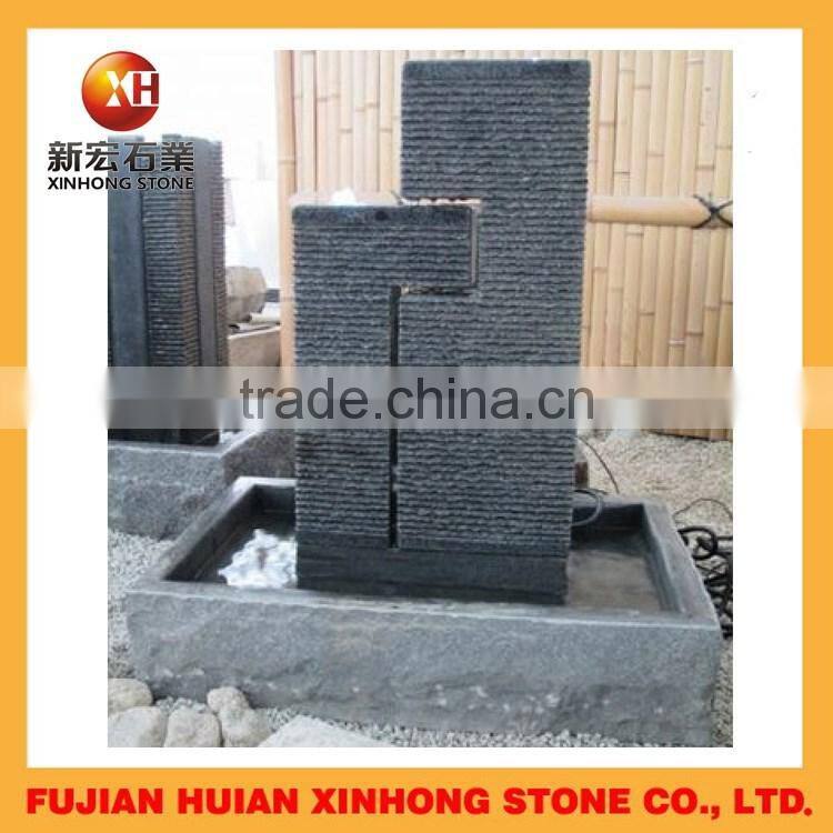 natural antiqued small garden stone water fountain