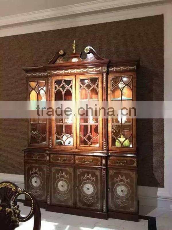 Vintage Royal Style Castle Sofa Luxury Button Tufted Leather Sofa Set Imperial Noble Wood Carved Living Room Sofa Set