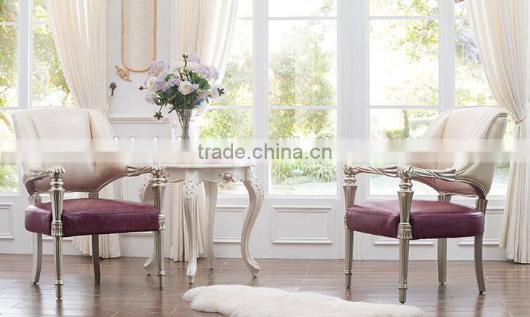 Consice design purple leather leisure chair