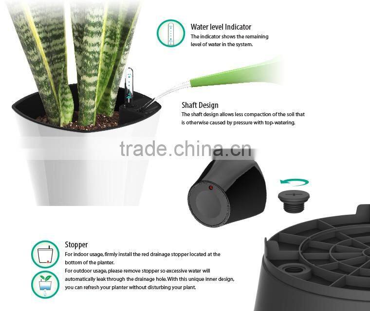 Garden planter pot,flower pot,self-watering planter,nursery Pots,Sub-irrigation system planter pot,Desktop planter