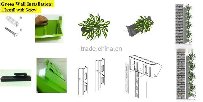 GreenSun 2016 hot sale green wall planter,living wall planter,vertical green wall garden planter,planter pots