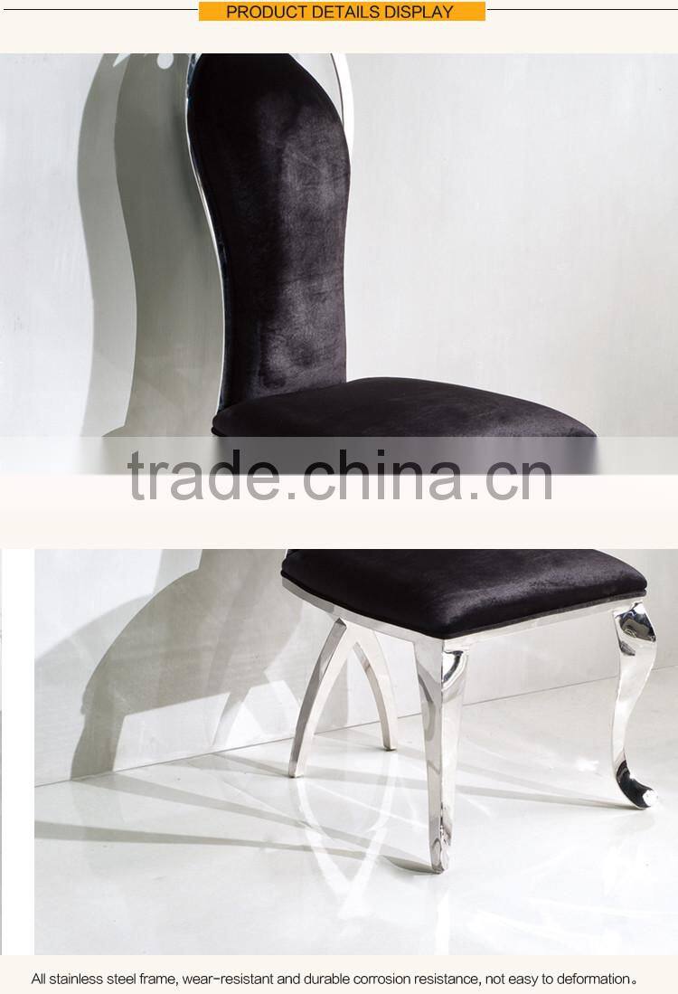 Best Selling Stainless Steel Purple High Back Chair Design B809