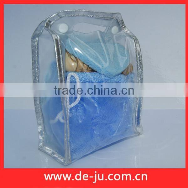 Mesh Flower Pink Sponge Soap Flower Blue Adult Bath Set