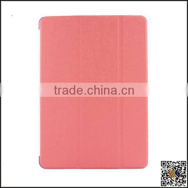 Three Fold Flip Leather Cover PC Back Case Smart Cover For iPad 6, leather case