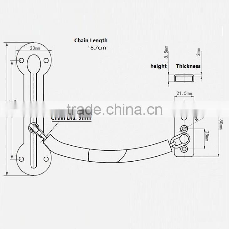Door Safety Chain Made in Stainless Steel