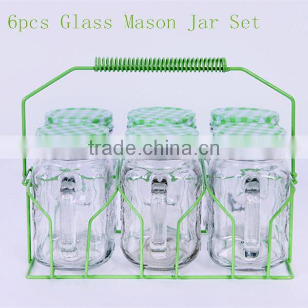 new embossed glass jam jar with tin lid