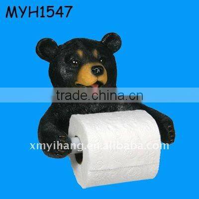 resin bear toilet paper stand