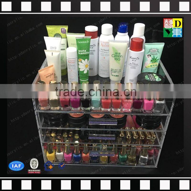 2016 Factory direct Price transparent acrylic lipstick holder,custom rotatable makeup organizer
