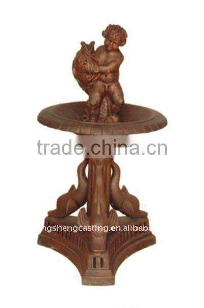 antique metal garden drinking water fountain