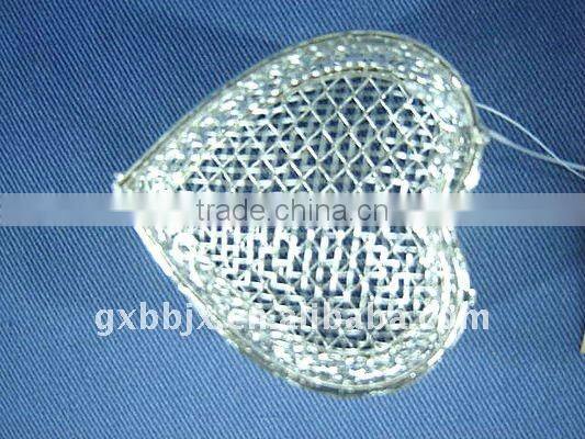 Heart shaped silver wire bussiness gift box