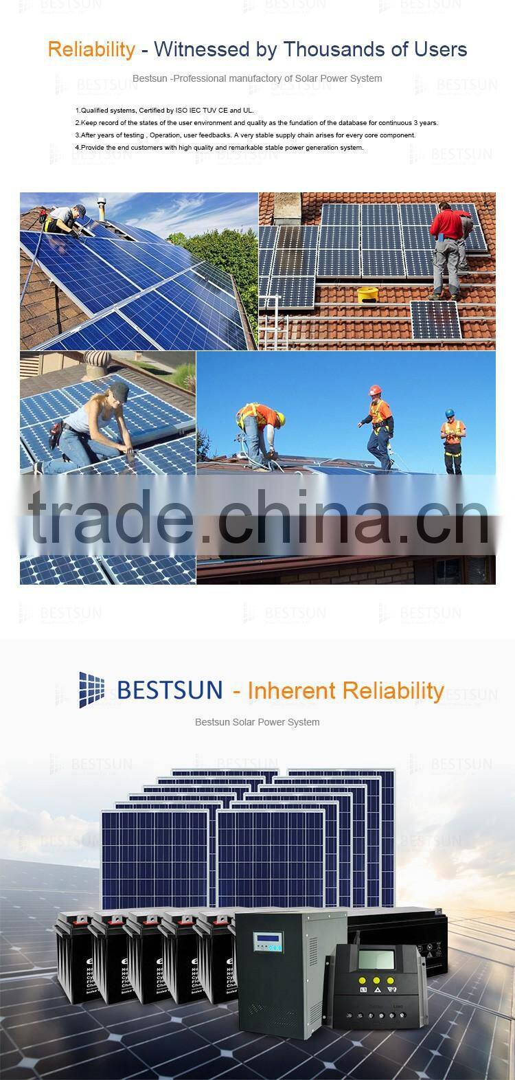 solar power system BFS-3kw with solar panel,battery,charger,inverter 3000w system for home