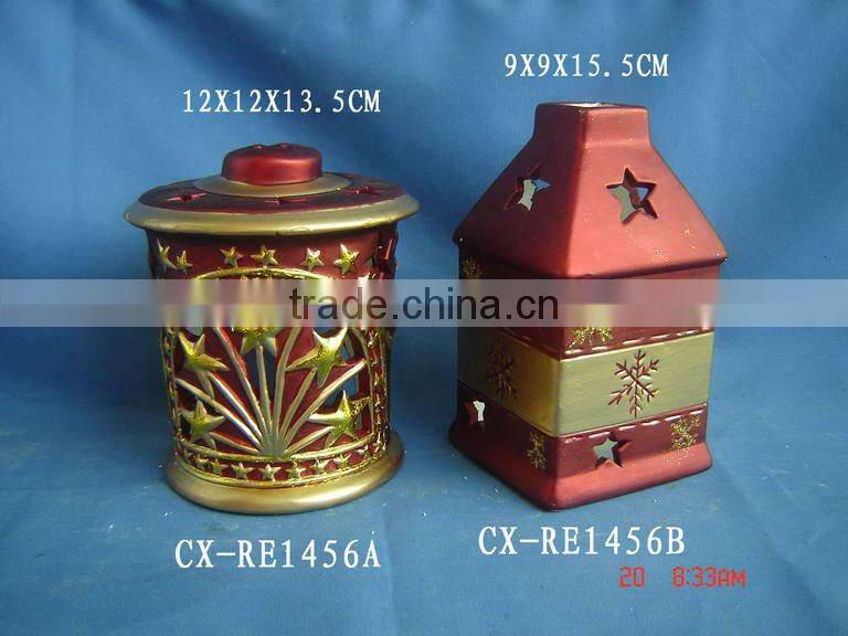 New Ceramic Santa Claus With Led Lights Christmas Decoration