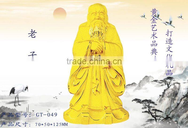 Good Quality 24k gold decorative TaiChi Old Man Figurine