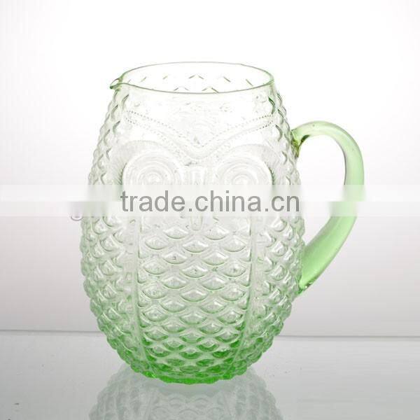2800ml handiness grenn color owl madelling pitcher glass