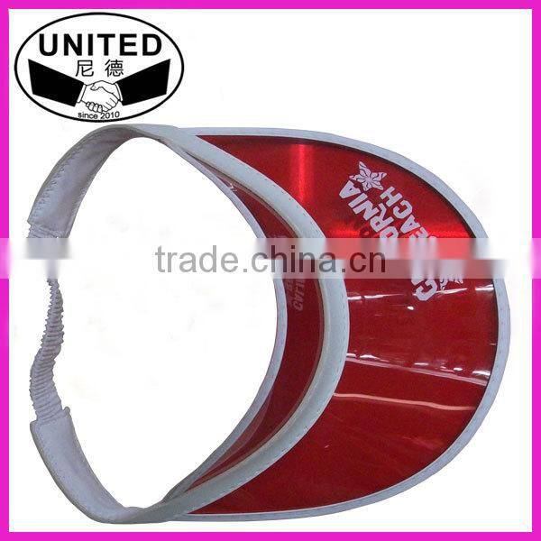 pink pvc sun visor cap for promotion