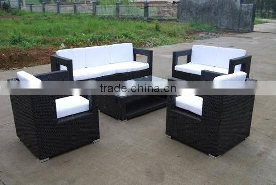 Fashionable patio wicker sofa set