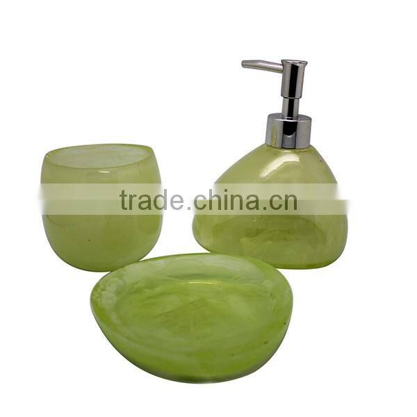 Novel and eco-friendly nature stone black bathroom accessories set toothbrush holder